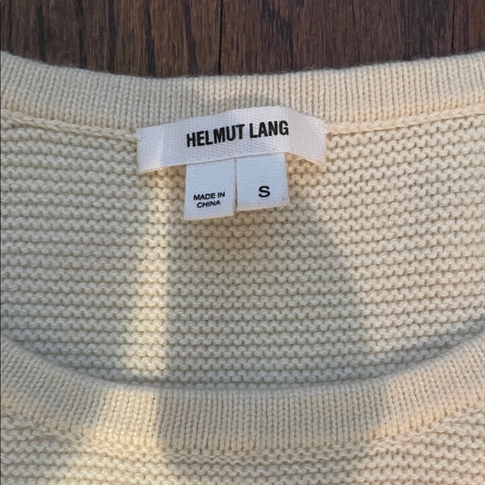 Helmut Lang Cream Ribbed Women's Sweater